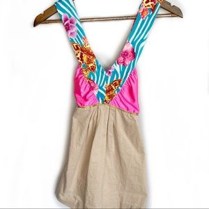 •Roberta Oaks•Boutique•Tropical Pink Dress•S